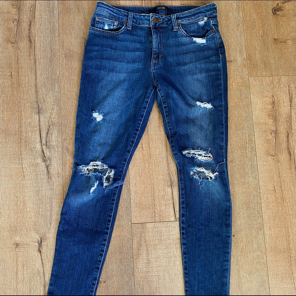 JOE’S JEANS Skinny Ankle Distressed Blue Jeans